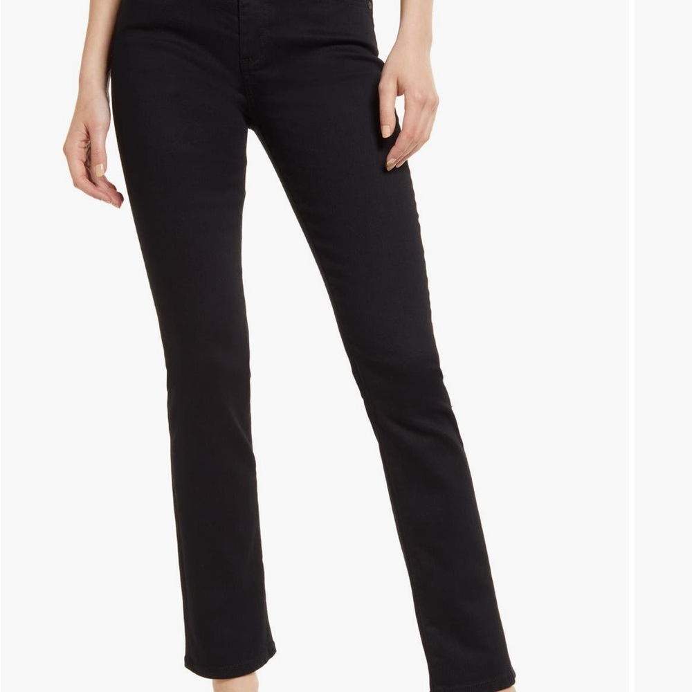 Ag Adriano Goldschmied Black Straight Leg Denim